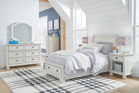 Robbinsdale - Youth Sleigh Storage Bedroom Set Beige by Signature Design by Ashley® | Bel Furniture