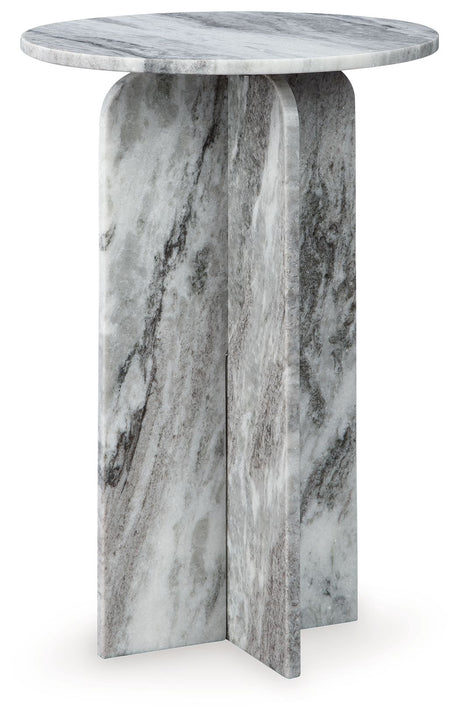 Keithwell - Gray - Round Accent Table by Signature Design by Ashley® | Bel Furniture