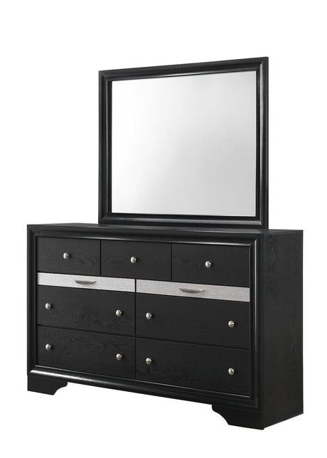 Regata - Dresser, Mirror Black by Crown Mark | Bel Furniture