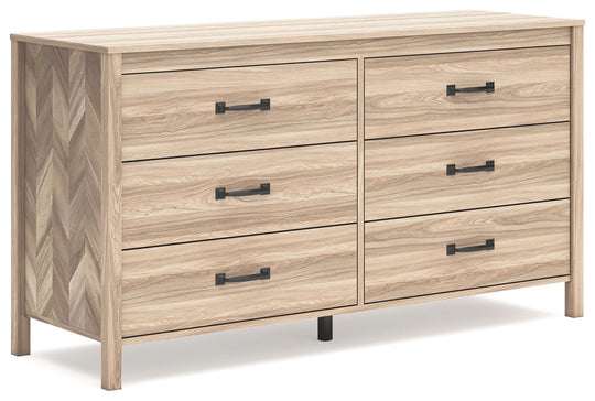Battelle - Tan - Six Drawer Dresser by Signature Design by Ashley® | Bel Furniture