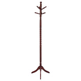 Riona - 6 Hook Freestanding Wood Coat Rack Hat Hanger - Merlot by CoasterEveryday | Bel Furniture