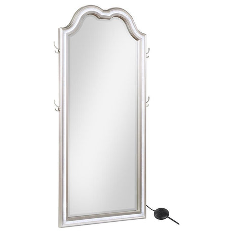 Evangeline - Full Length LED Light Floor Mirror - Silver Oak by Coaster Fine Furniture | Bel Furniture