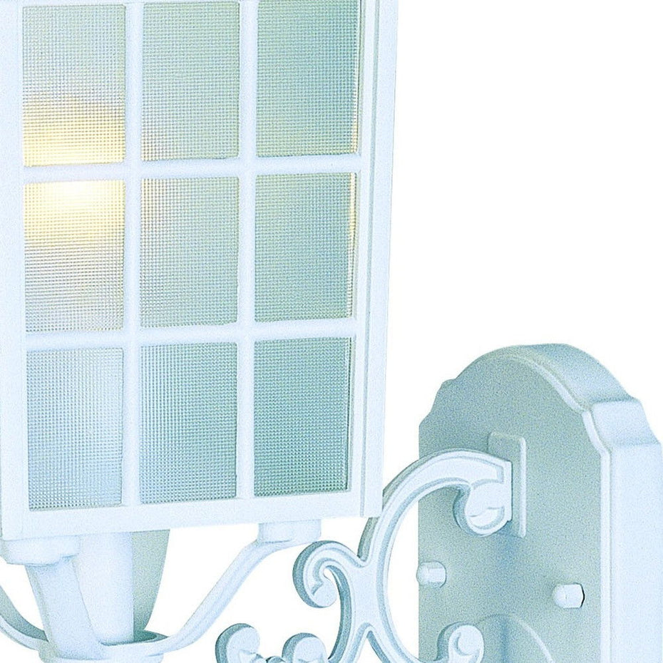 Window Pane Lantern Wall Sconce - White