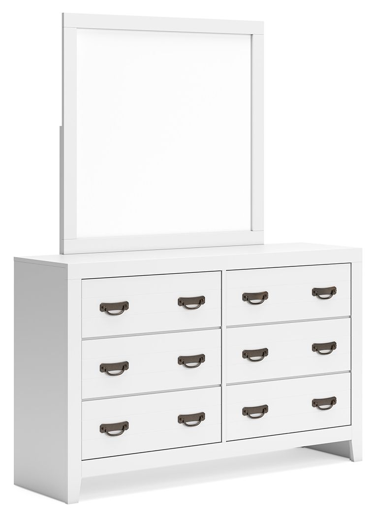 Binterglen - White - Dresser And Mirror by Signature Design by Ashley® | Bel Furniture