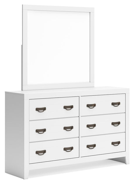 Binterglen - White - Dresser And Mirror by Signature Design by Ashley® | Bel Furniture