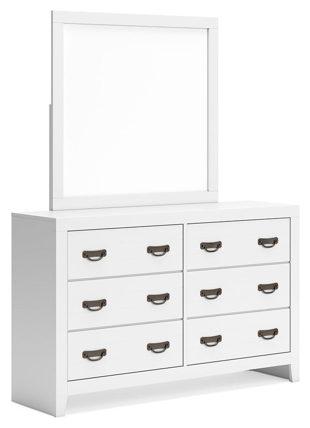 Binterglen - White - Dresser And Mirror by Signature Design by Ashley® | Bel Furniture