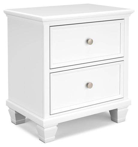 Fortman - White - Two Drawer Night Stand by Signature Design by Ashley® | Bel Furniture