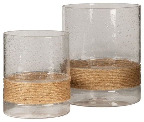 Eudocia - Clear - Candle Holder Set (Set of 2) by Signature Design by Ashley® | Bel Furniture