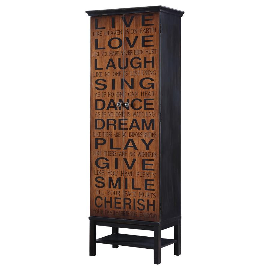 Lovegood - 2-Door Accent Cabinet - Rich Brown And Black