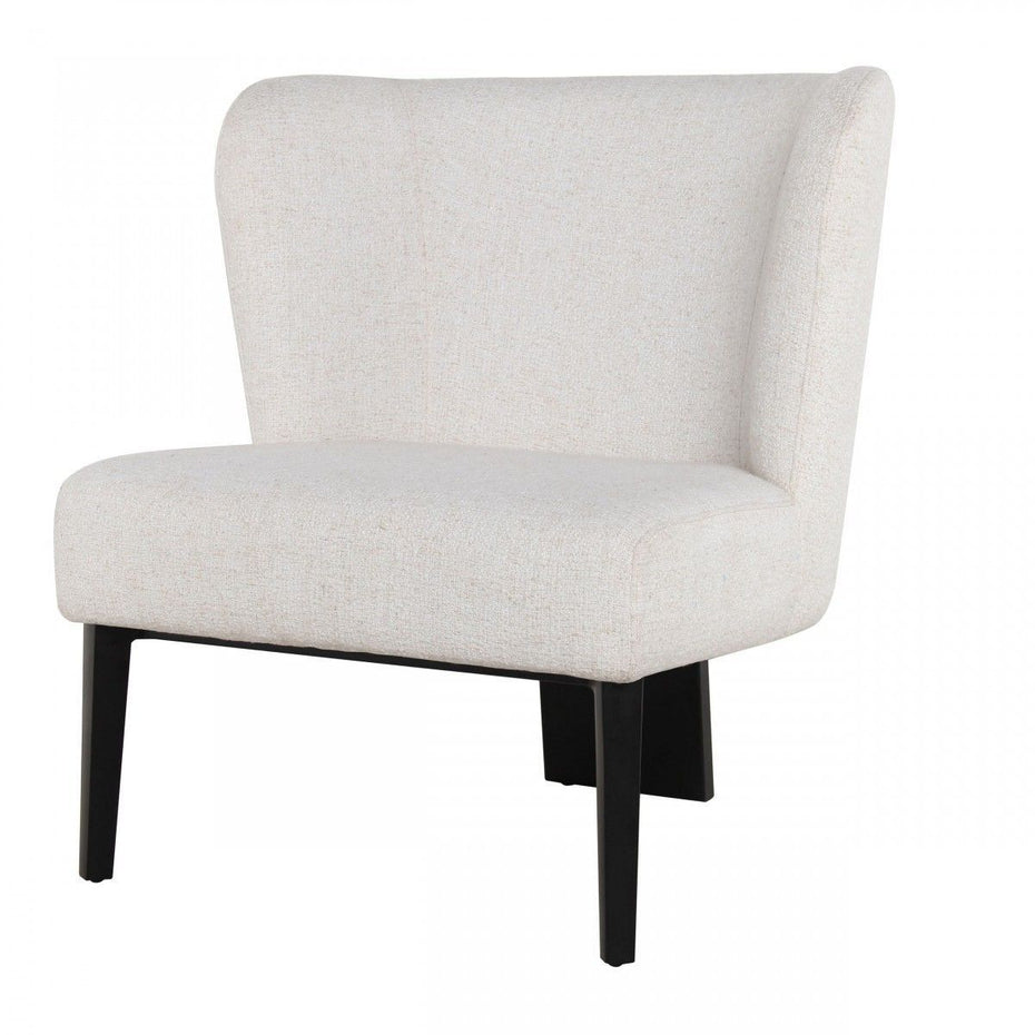 Faux Leather Wingback Accent Chair - White