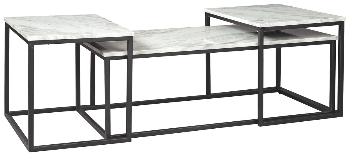 Donnesta - Gray / Black - Occasional Table Set (Set of 3) by Signature Design by Ashley® | Bel Furniture