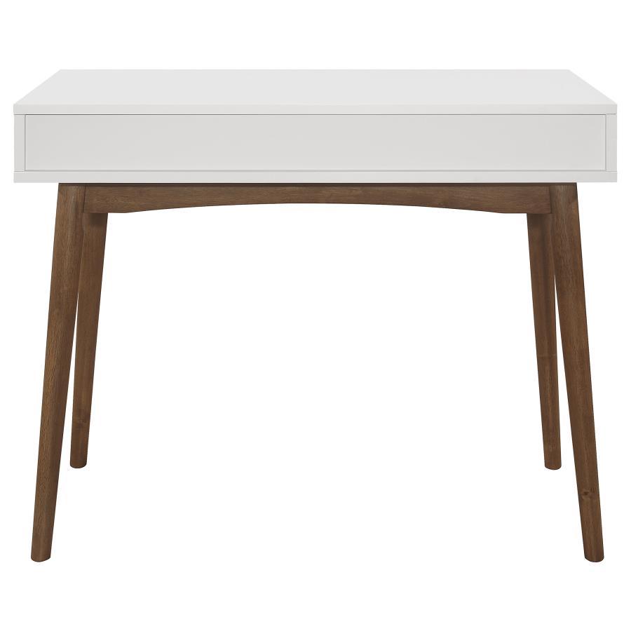 Bradenton - 1-Drawer Writing Desk - White And Walnut