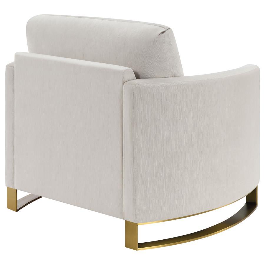 Corliss - Upholstered Arched Arm Accent Chair - Beige