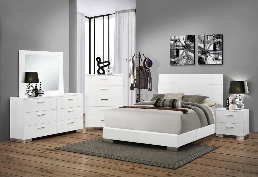 Felicity - 6-Drawer Dresser - White High Gloss