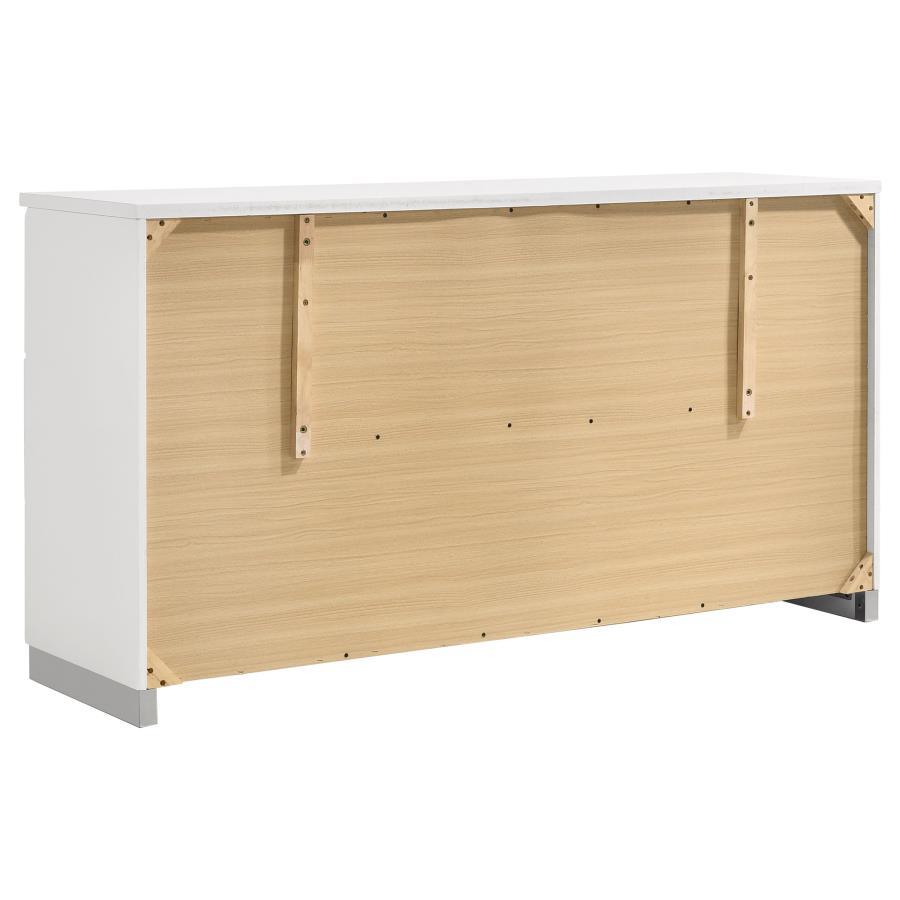 Felicity - 6-Drawer Dresser - White High Gloss