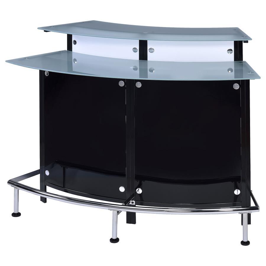 Keystone - Glass Top Bar Unit - Black