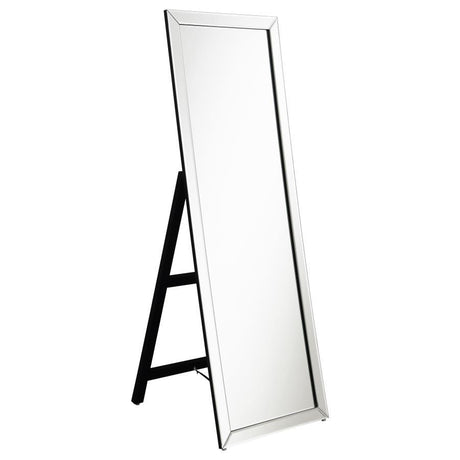 Soline - Framed Standing Floor Mirror - Silver by CoasterEveryday | Bel Furniture
