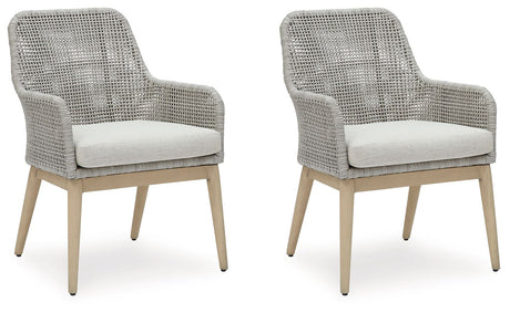 Seton Creek - Gray - Arm Chair With Cushion (Set of 2) by Signature Design by Ashley® | Bel Furniture