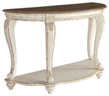 Realyn - White / Brown - Sofa Table by Signature Design by Ashley® | Bel Furniture