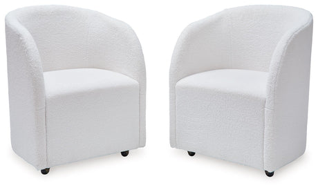 Rowanbeck - Ivory - Dining Upholstered Arm Chair (Set of 2) by Signature Design by Ashley® | Bel Furniture