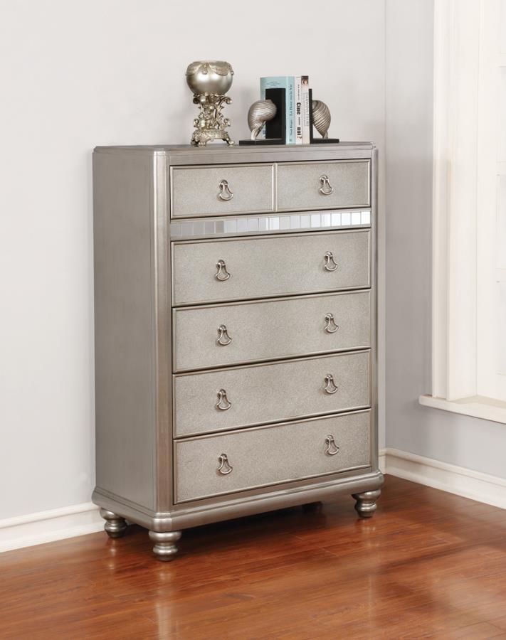 Bling Game - 6-Drawer Chest - Metallic Platinum