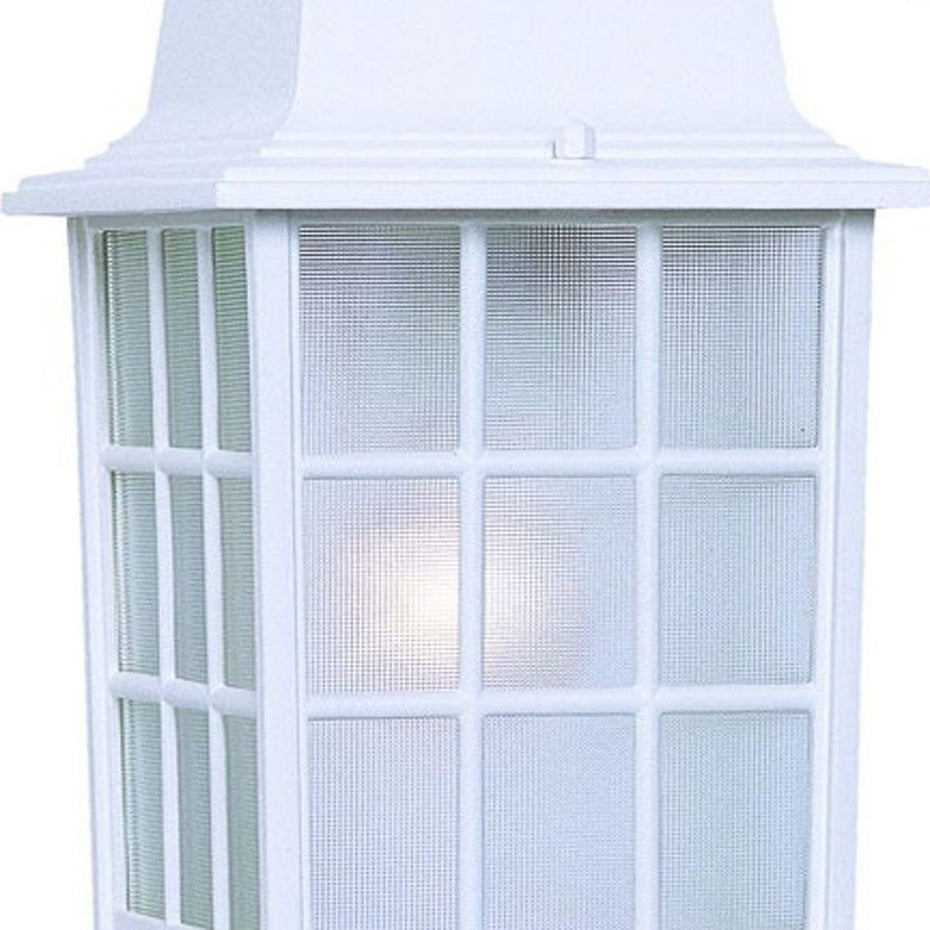 Window Pane Lantern Wall Light - White