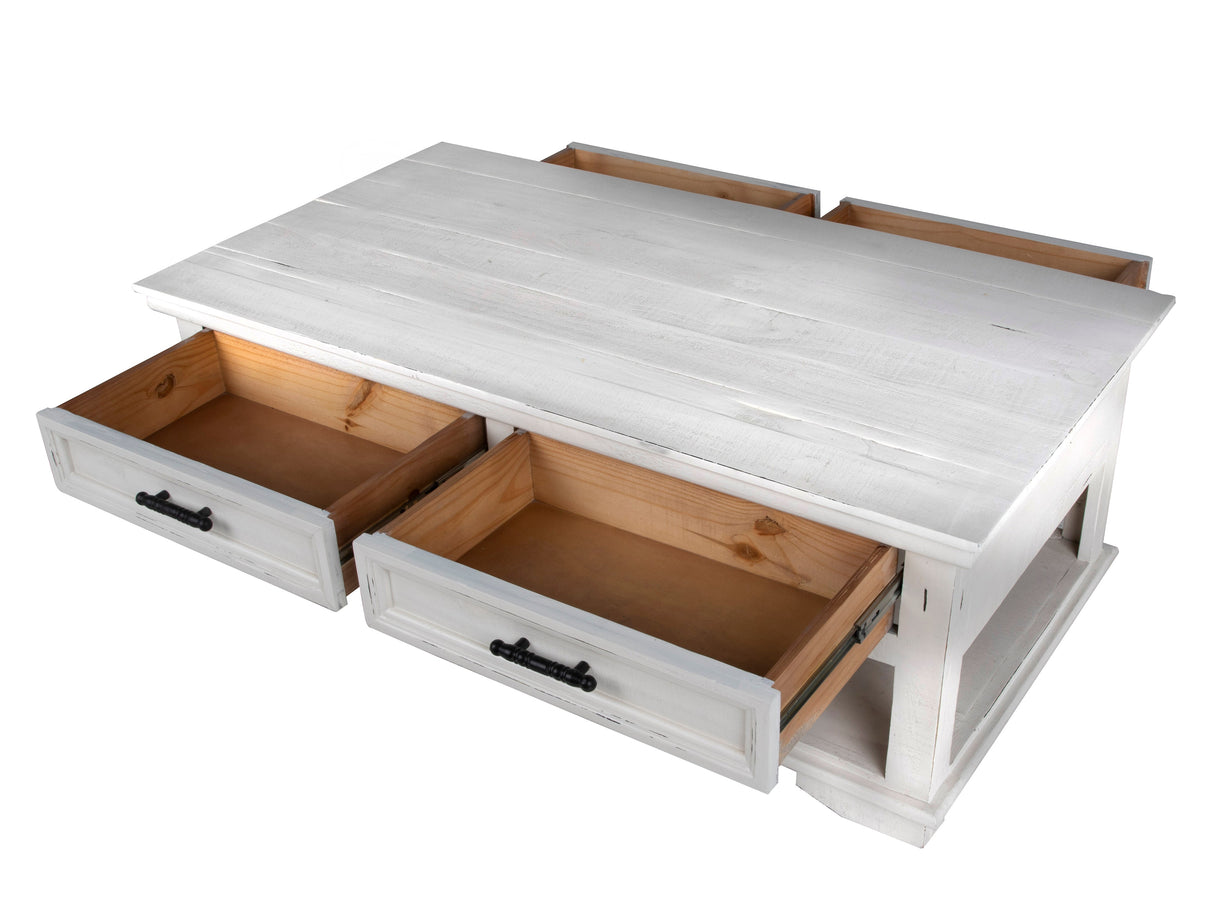 Charles-Nero White 3 PIECE COFFEE TABLE SET by Mollai Collections | Bel Furniture