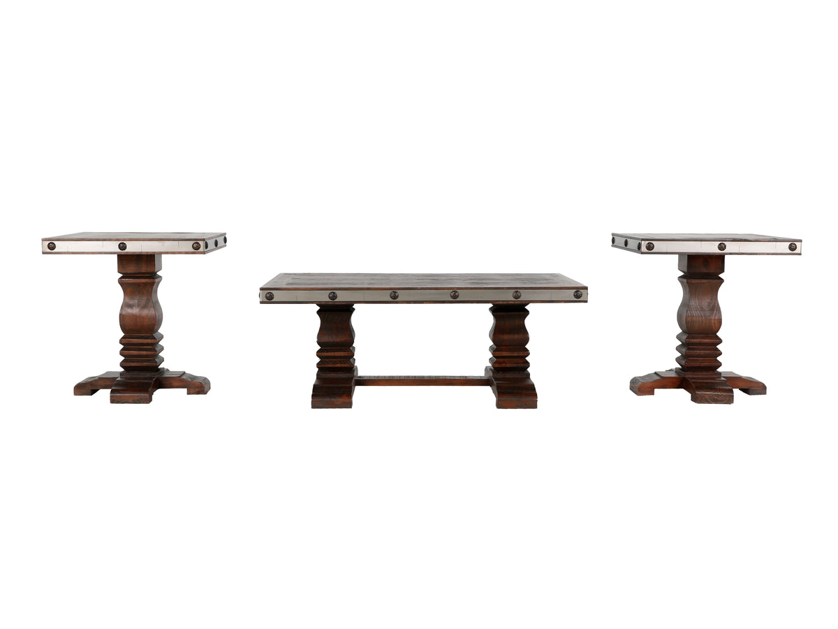 HACIENDA 3 PIECE COFFEE TABLE SET by Mollai Collections | Bel Furniture
