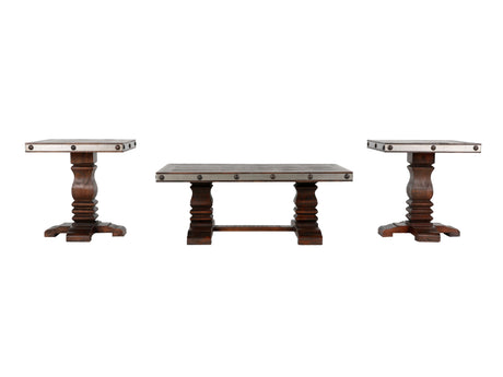 HACIENDA 3 PIECE COFFEE TABLE SET by Mollai Collections | Bel Furniture