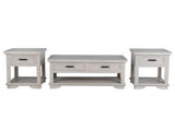 Charles-Nero White 3 PIECE COFFEE TABLE SET by Mollai Collections | Bel Furniture