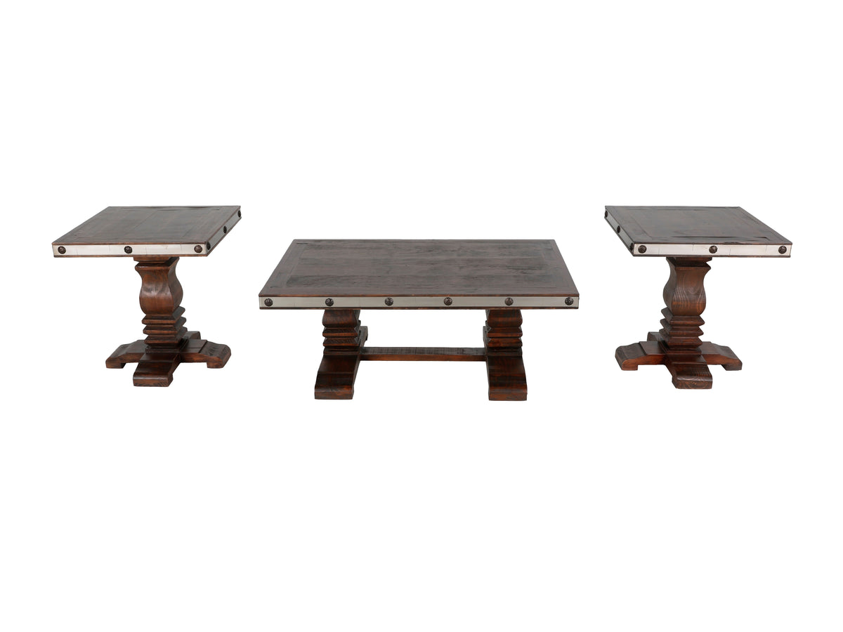 HACIENDA 3 PIECE COFFEE TABLE SET by Mollai Collections | Bel Furniture