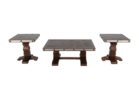 HACIENDA 3 PIECE COFFEE TABLE SET by Mollai Collections | Bel Furniture