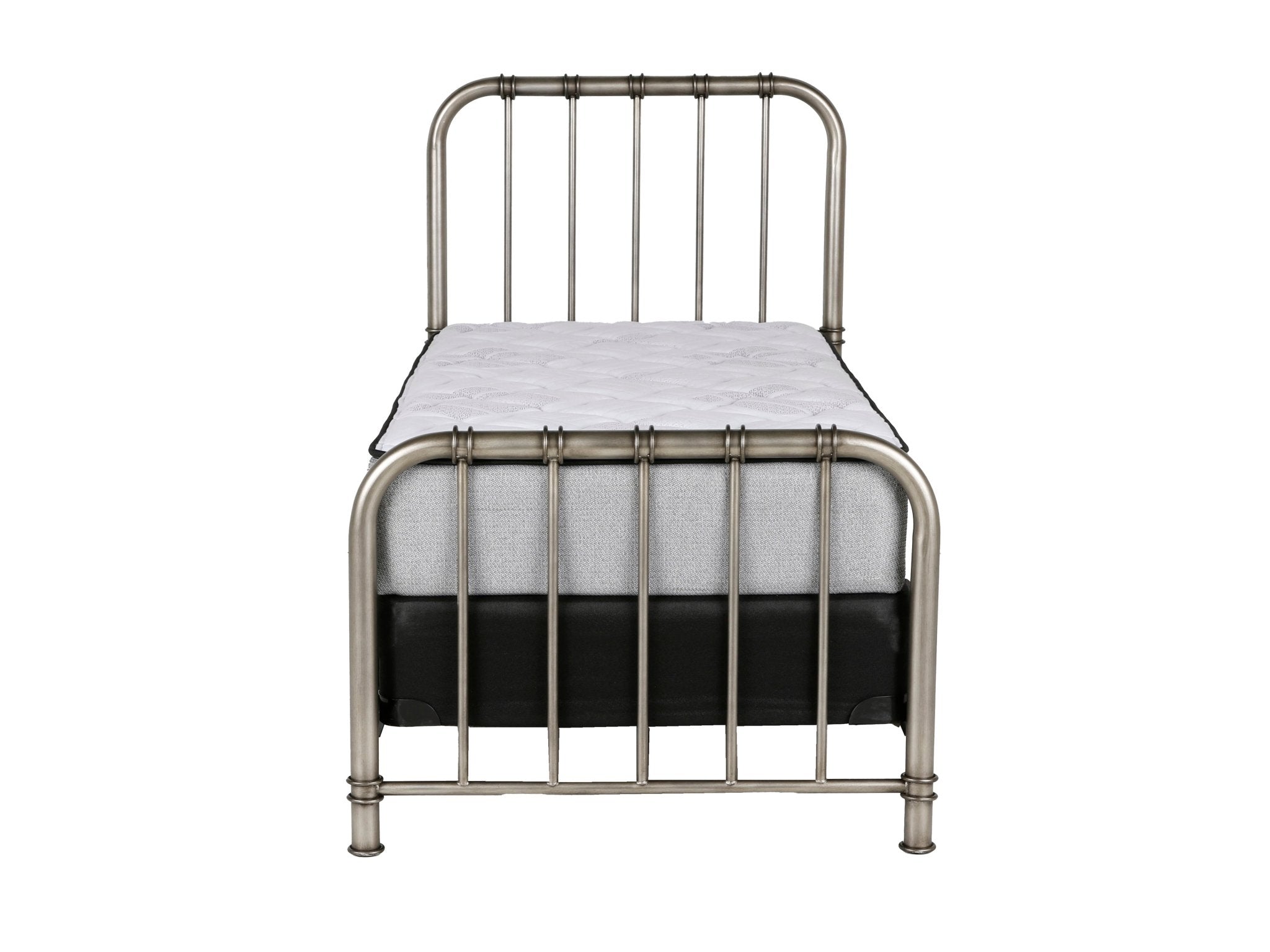 Antique Nickel Twin Metal Bed Frame – Steel Bed | Bel Furniture