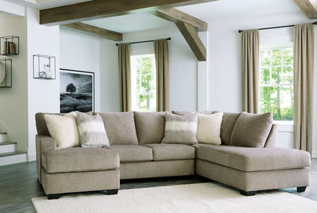 Creswell - Sectional Beige 2 Pc. Right Arm Facing Corner Chaise Sectional by Signature Design by Ashley® | Bel Furniture