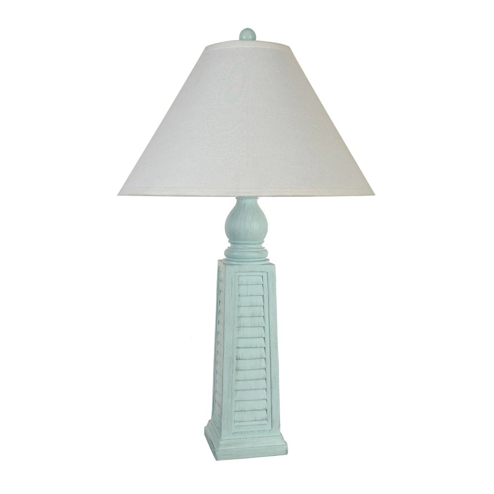 30.5-inch Light Blue Shutter Table Lamp (Set of 2) - BEL Furniture