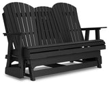 Hyland Wave - Glider Loveseat Black by Signature Design by Ashley® | Bel Furniture
