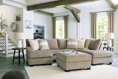 Creswell - Sectional Set Beige 3 Pc. Sofa, Sectional, Ottoman by Signature Design by Ashley® | Bel Furniture