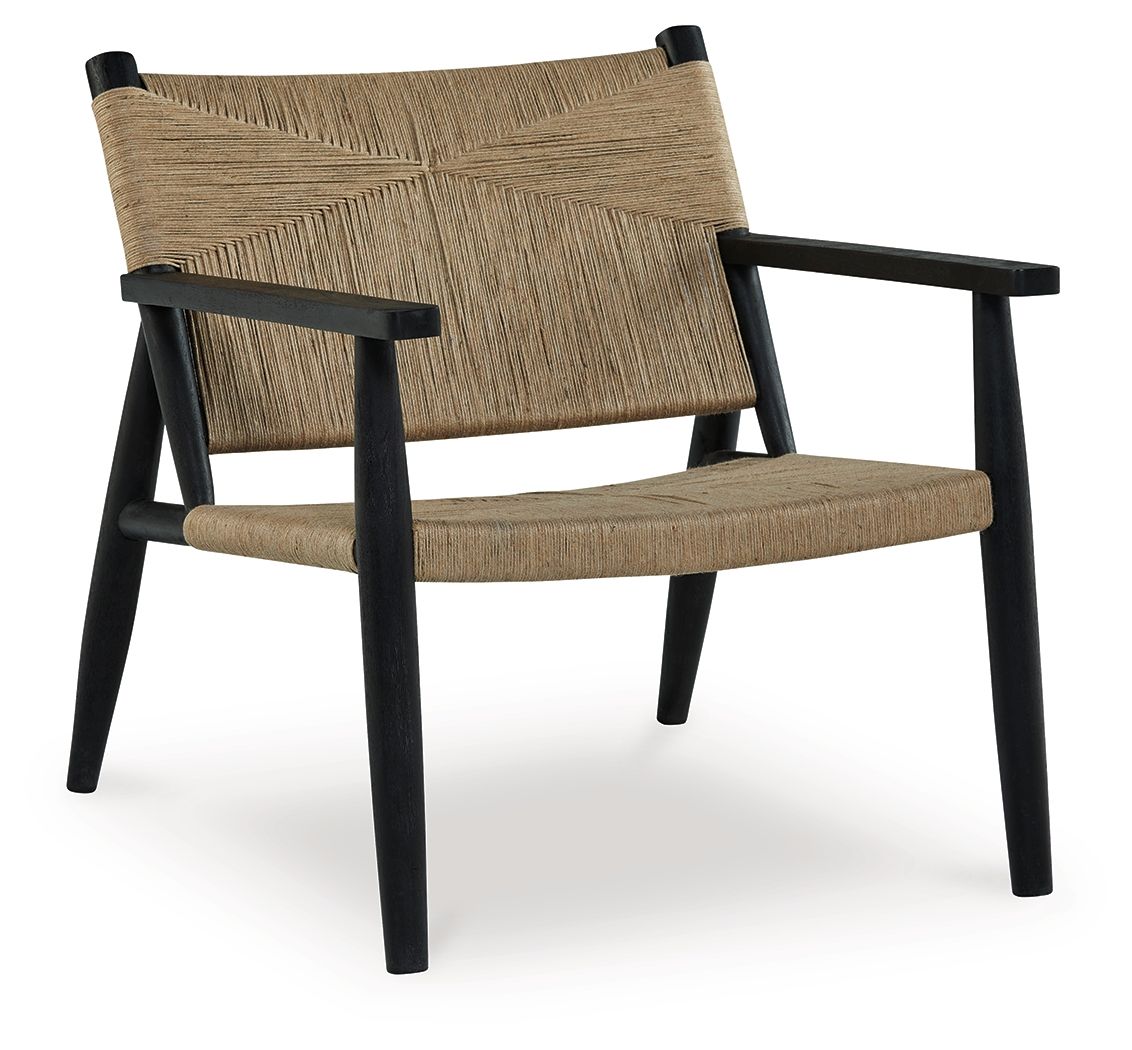 Halfmore - Black / Natural - Accent Chair by Signature Design by Ashley® | Bel Furniture