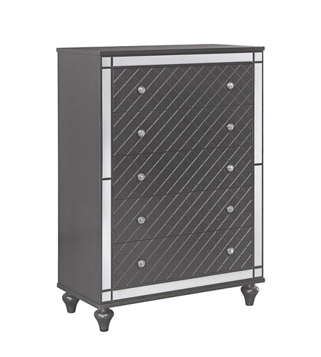 Refino - Chest - Gunmetal by Crown Mark | Bel Furniture