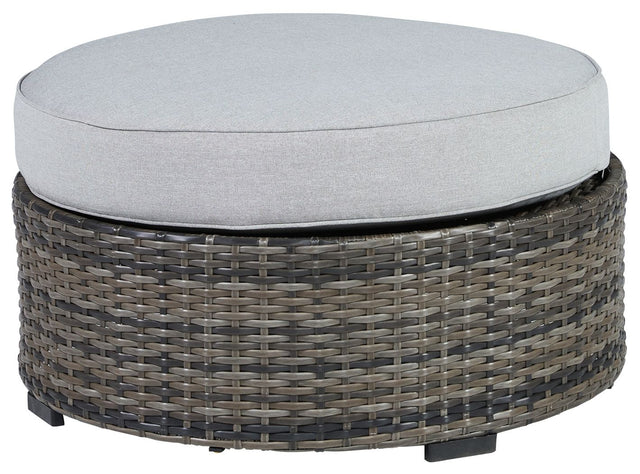 Harbor Court - Gray - Ottoman with Cushion by Signature Design by Ashley® | Bel Furniture