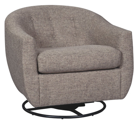 Upshur - Taupe - Swivel Glider Accent Chair by Signature Design by Ashley® | Bel Furniture