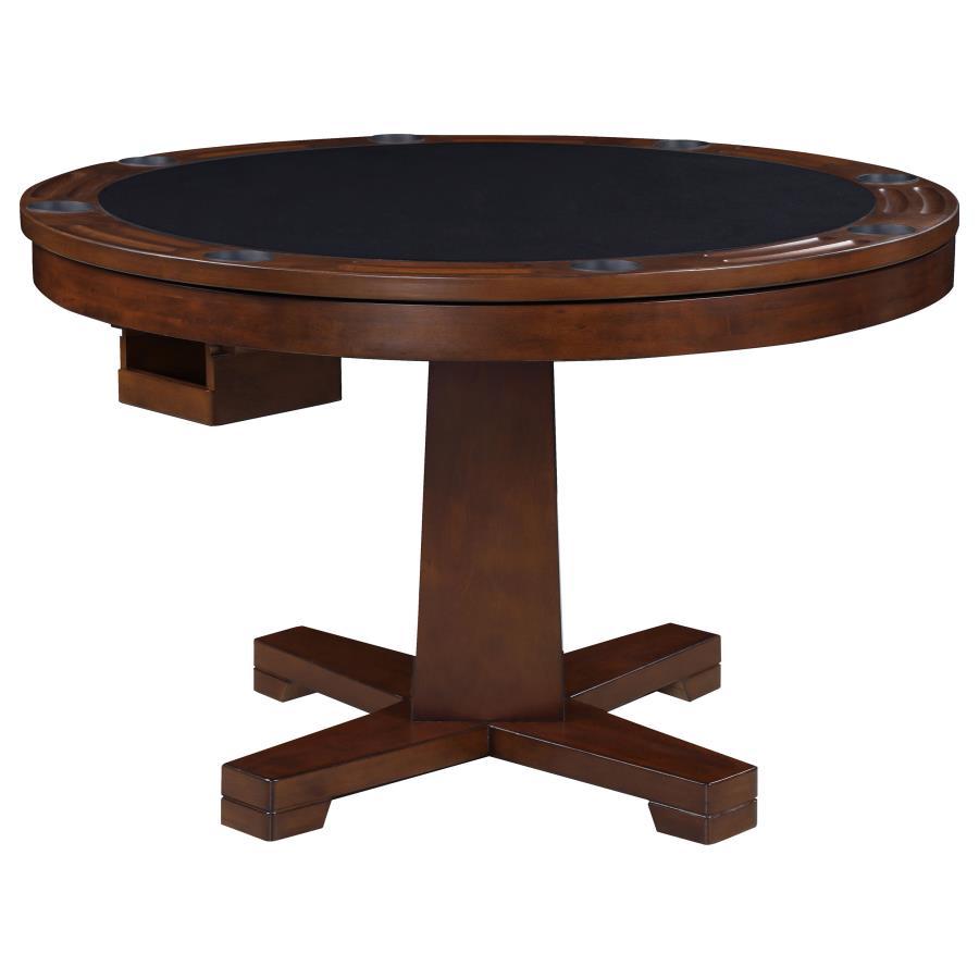 Marietta - 5 Piece Game Table Set - Tobacco And Tan