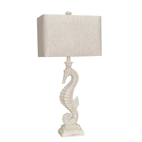 33.75-inch White Seahorse Table Lamp (Set of 2) by Lamps Per Se | Bel Furniture