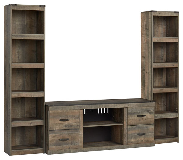 Trinell - Brown - 3-Piece Entertainment Center by Signature Design by Ashley® | Bel Furniture