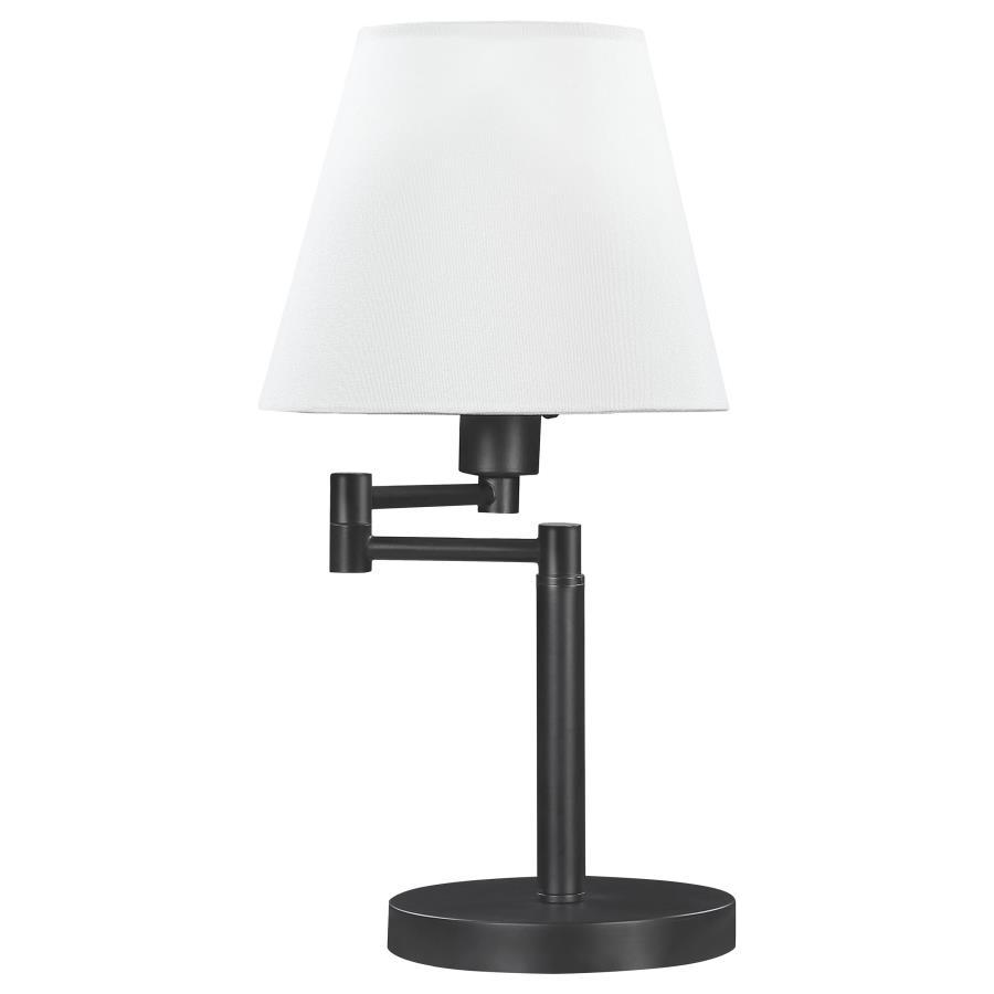 Colombe - Empire Shade Swing Arm Table Lamp - Black