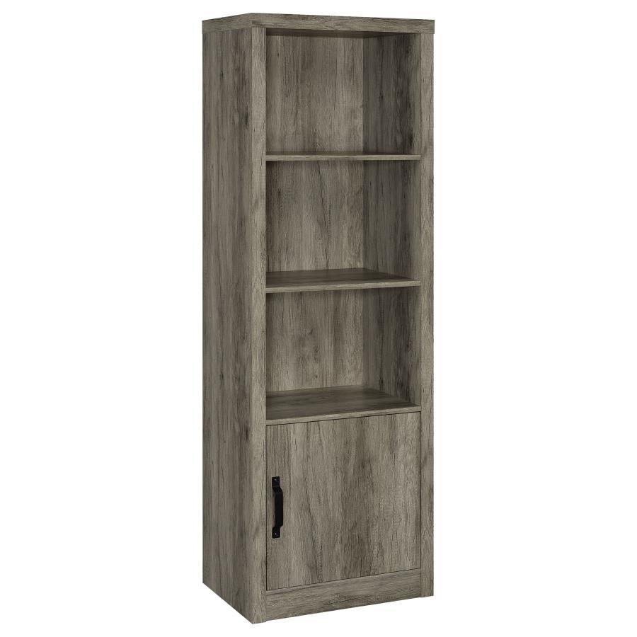 Burke - 3-Shelf Engineered Wood Media Tower - Gray Driftwood by Coaster Fine Furniture | Bel Furniture