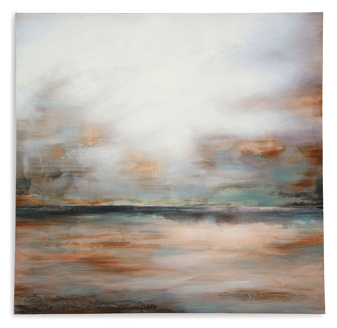 Weatheridge - Grey / Gold - Wall Art by Signature Design by Ashley® | Bel Furniture