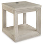 Marxhart - Bisque - Square End Table by Signature Design by Ashley® | Bel Furniture