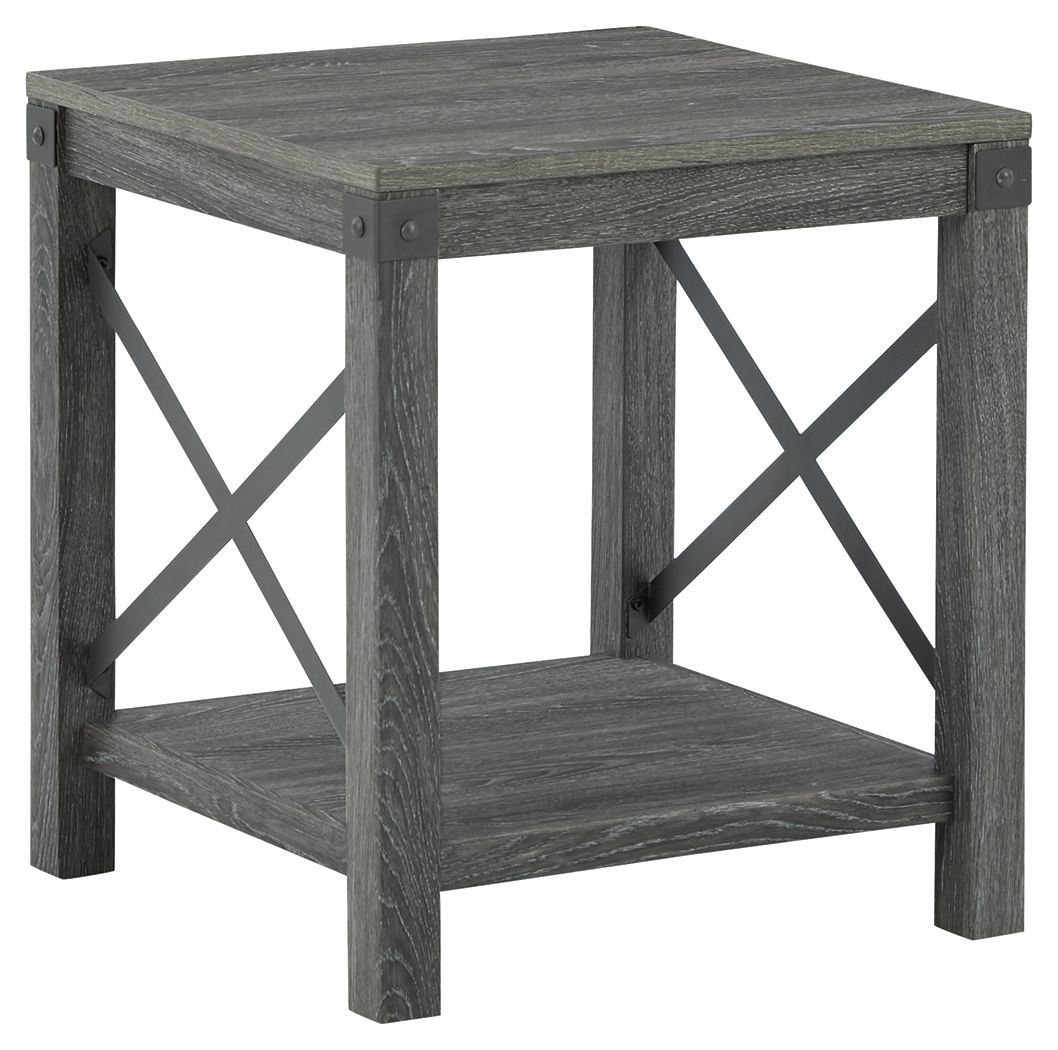 Freedan - Grayish Brown - Square End Table by Signature Design by Ashley® | Bel Furniture