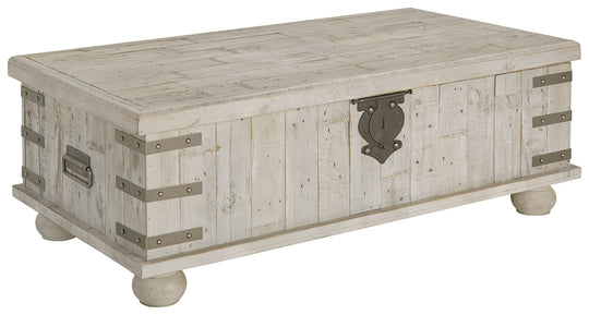 Carynhurst - White Wash Gray - Lift Top Cocktail Table by Signature Design by Ashley® | Bel Furniture